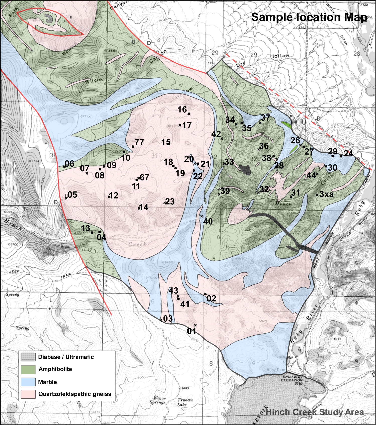 Sample location map